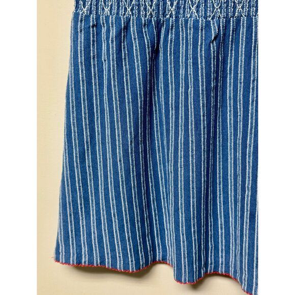 NWT MATILDA JANE Roxie Striped Tank Smocked Denim, Sz XL - Picture 6 of 11